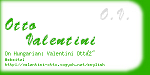 otto valentini business card